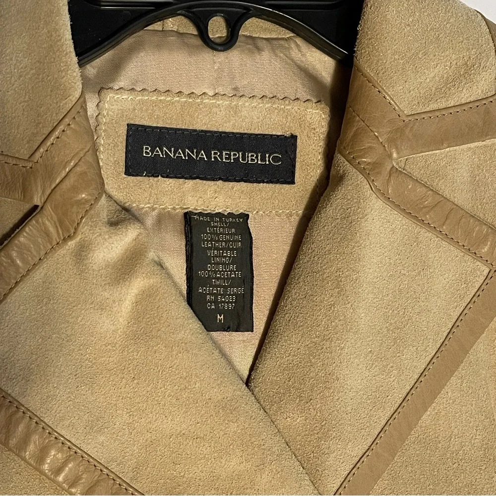Banana Republic y2k double breasted suede car coat sz M